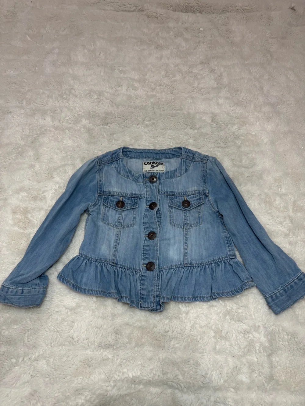 OshKosh B'gosh Light Blue Denim Peplum Jean Jacket